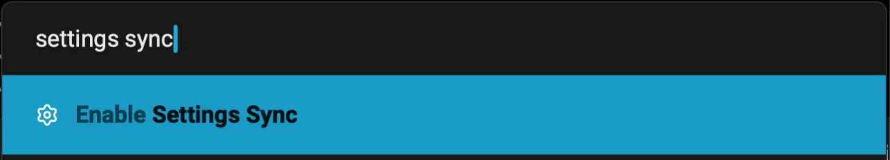Settings Sync in Command Palette